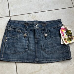 Desigual Blue Denim Mini Skirt